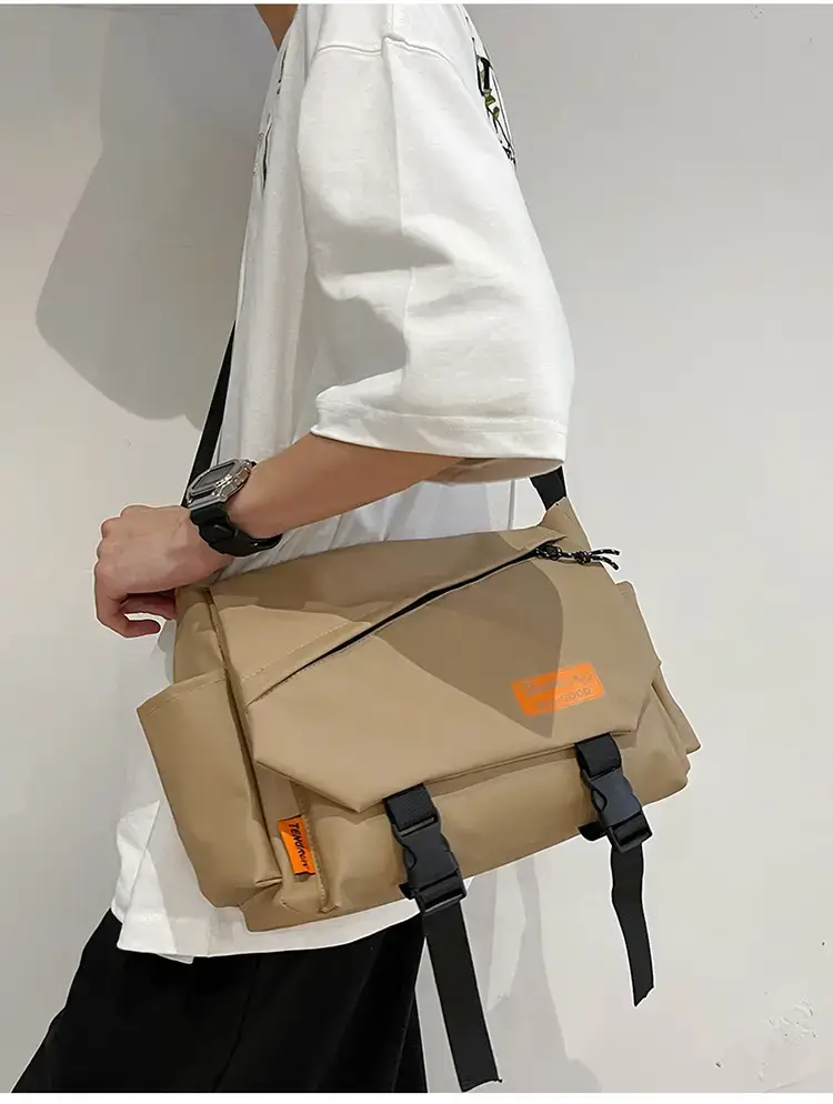 Ins College Student Shoulder Bag Black Harajuku Messenger — feature 8