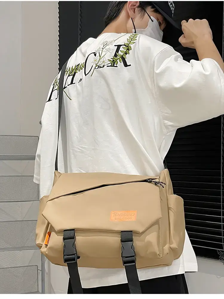 Ins College Student Shoulder Bag Black Harajuku Messenger — feature 9