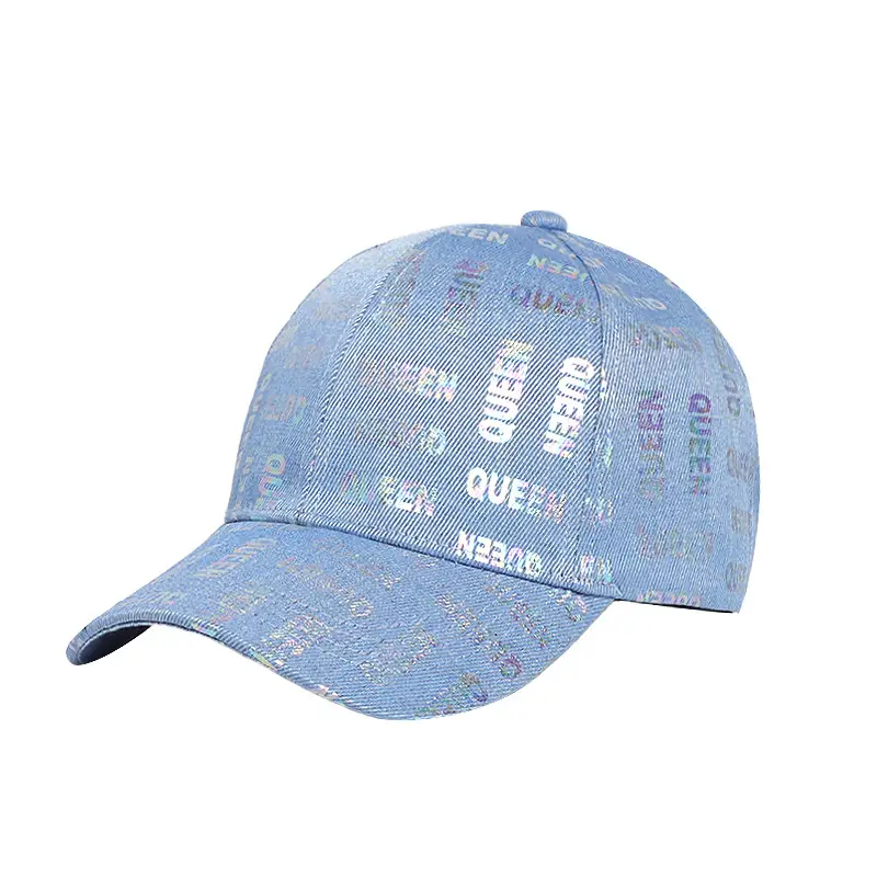 Women Queen English Baseball Cap Blue Letter Hot Stamp - Image 7