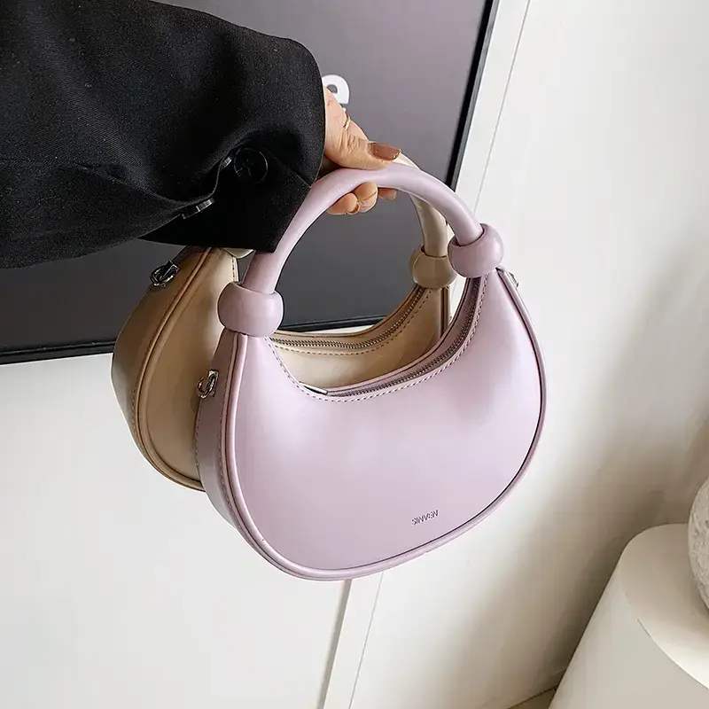 Black Textile Shoulder Bag for Women - Image 9