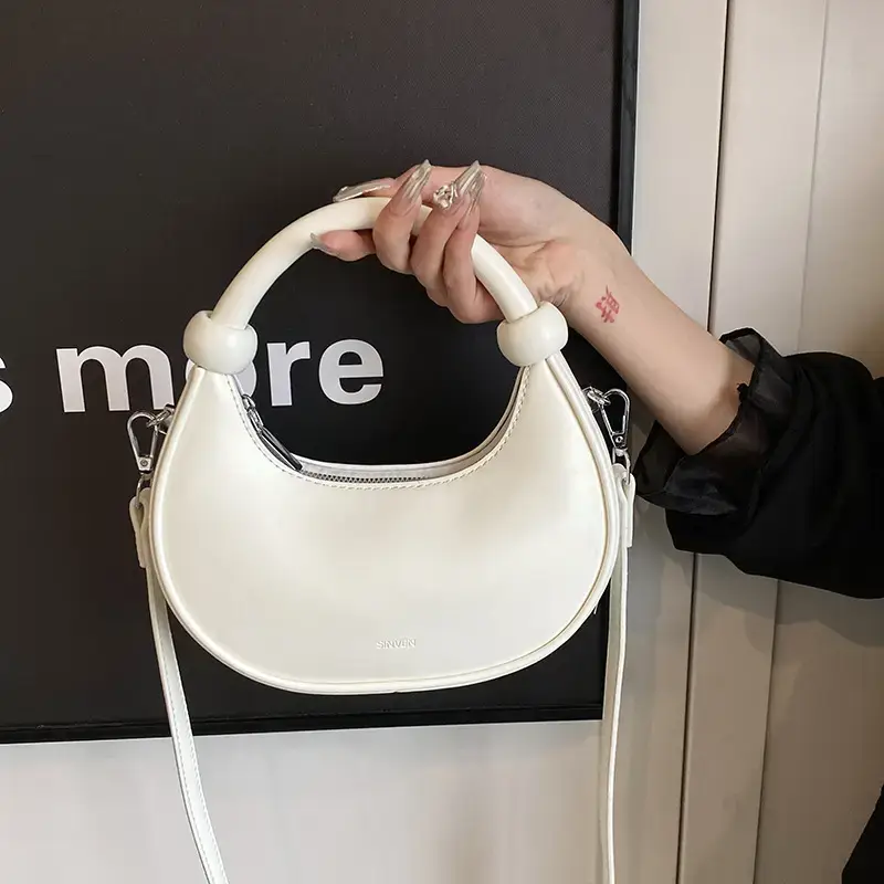 Black Textile Shoulder Bag for Women - Image 10