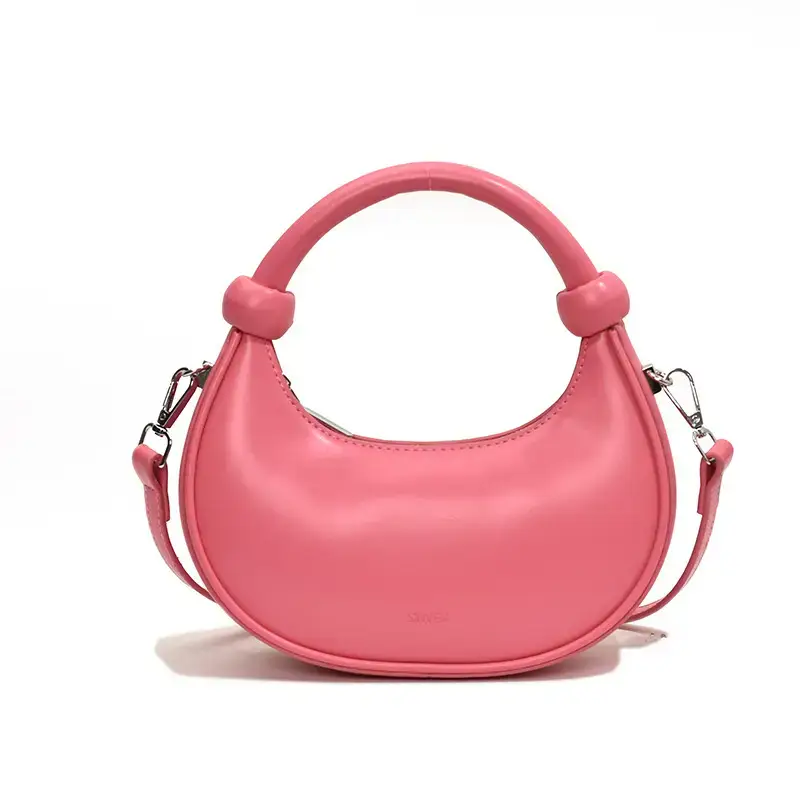 Black Textile Shoulder Bag for Women - Image 4