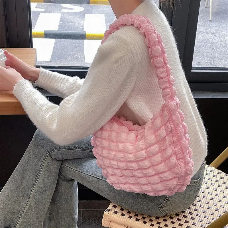 Pink Bubble Crossbody Bag for Women - Image 10