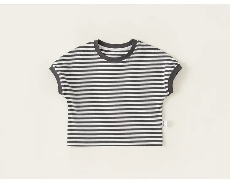 Boy's Orange Striped Short Sleeve T-Shirt — feature 15