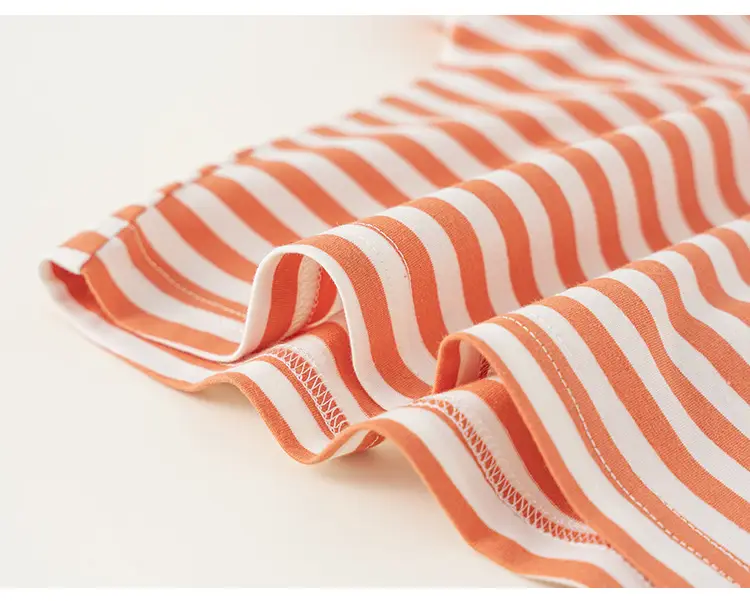 Boy's Orange Striped Short Sleeve T-Shirt — feature 20