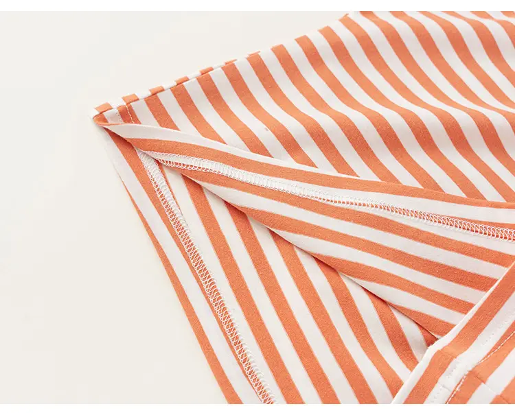 Boy's Orange Striped Short Sleeve T-Shirt — feature 21