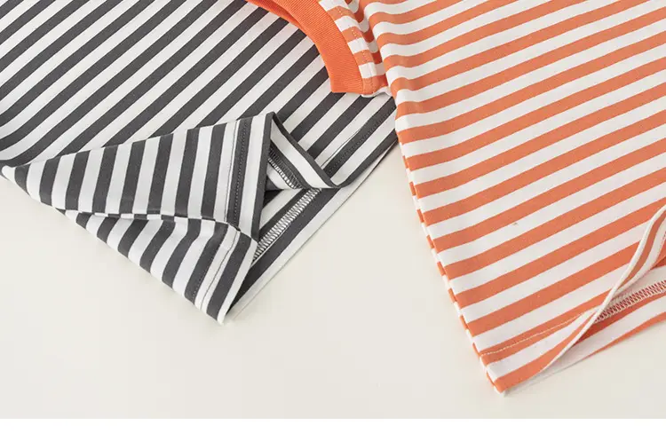 Boy's Orange Striped Short Sleeve T-Shirt — feature 5
