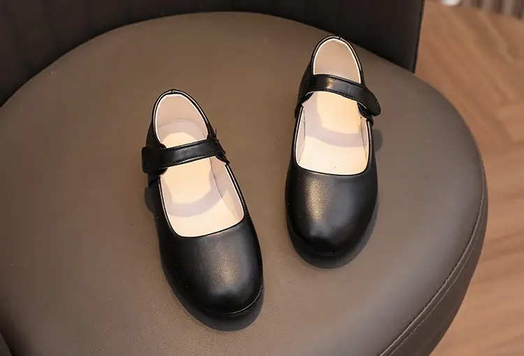 Girls Leather Shoes Black College Children's Leather Shoes Small Shoes Chorus Performance Princess Students Soft Sole Single Shoes School Shoes — feature 11