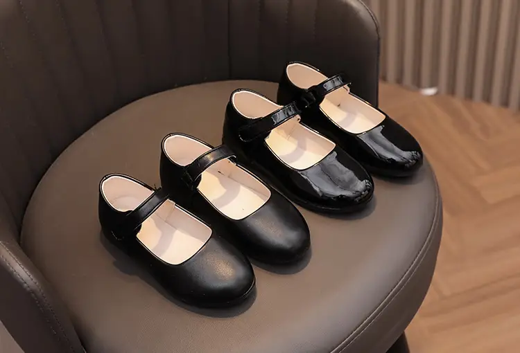 Girls Leather Shoes Black College Children's Leather Shoes Small Shoes Chorus Performance Princess Students Soft Sole Single Shoes School Shoes — feature 2
