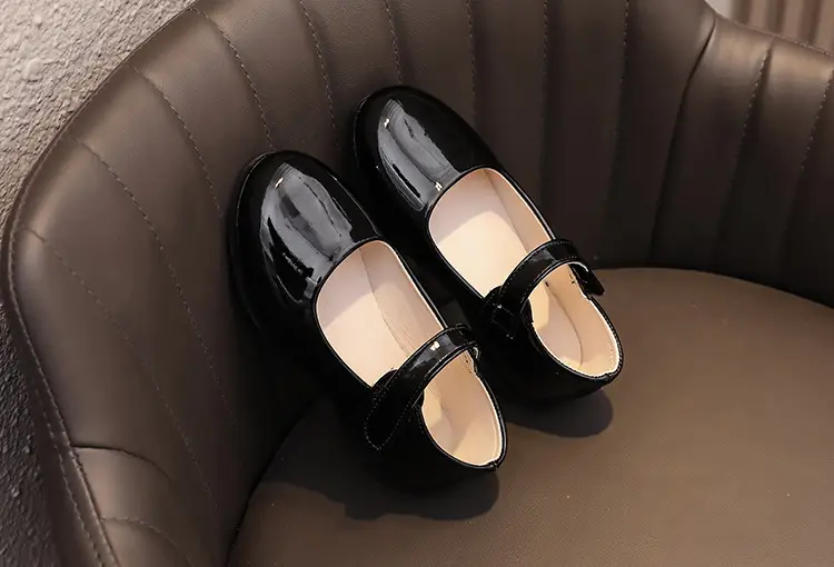 Girls Leather Shoes Black College Children's Leather Shoes Small Shoes Chorus Performance Princess Students Soft Sole Single Shoes School Shoes — feature 3