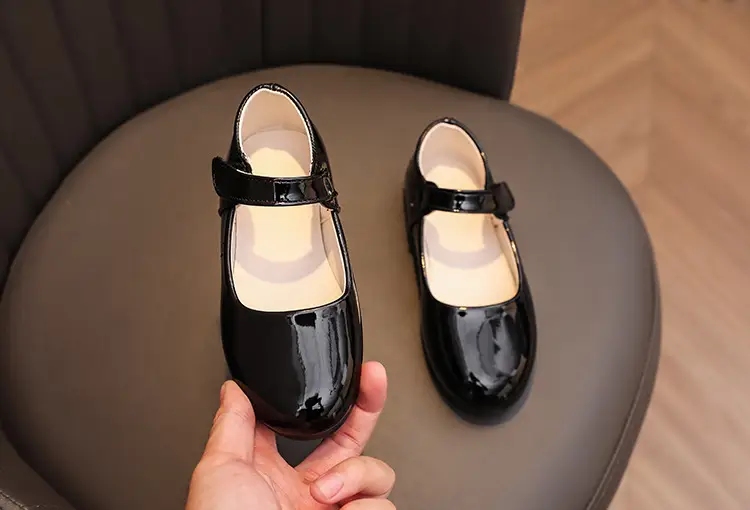 Girls Leather Shoes Black College Children's Leather Shoes Small Shoes Chorus Performance Princess Students Soft Sole Single Shoes School Shoes — feature 4