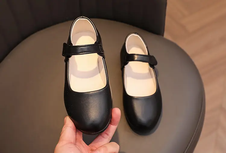 Girls Leather Shoes Black College Children's Leather Shoes Small Shoes Chorus Performance Princess Students Soft Sole Single Shoes School Shoes — feature 8