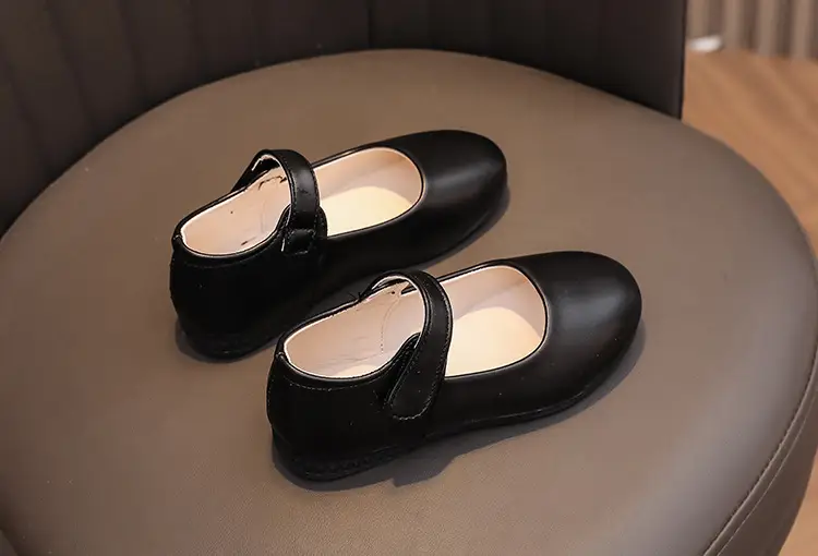Girls Leather Shoes Black College Children's Leather Shoes Small Shoes Chorus Performance Princess Students Soft Sole Single Shoes School Shoes — feature 9