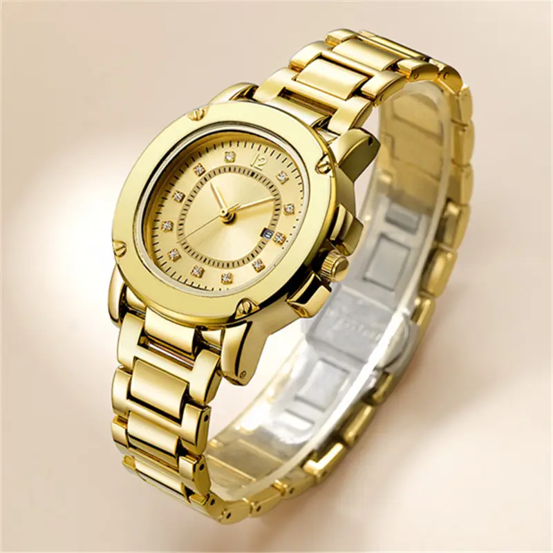 Women's Silver Date Quartz Alloy Band Watch - Image 6