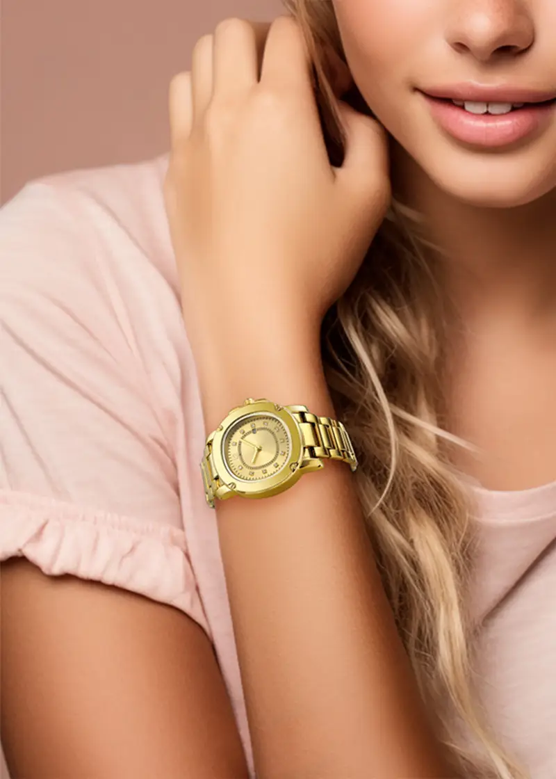Women's Silver Date Quartz Alloy Band Watch — feature 1