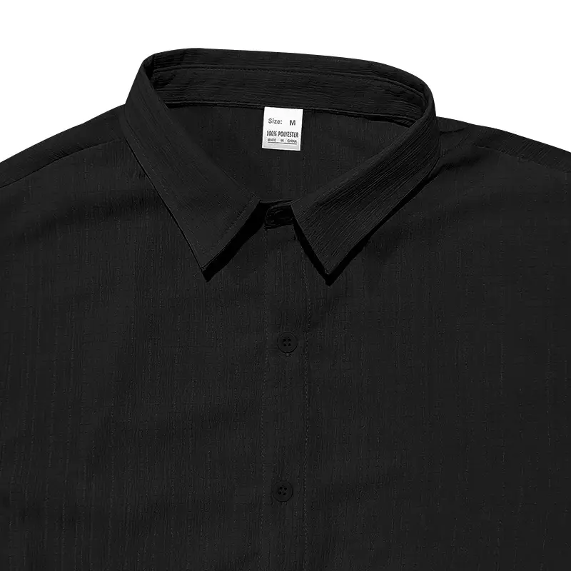Men's Maroon Short Sleeve Shirt with Button Front — feature 18