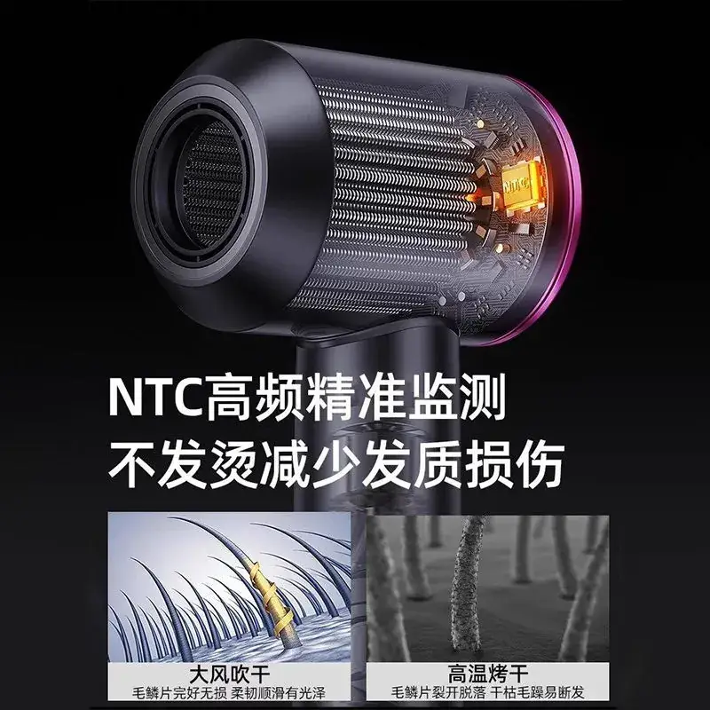Purple Hair Dryer with Negative Ion Technology - Image 11