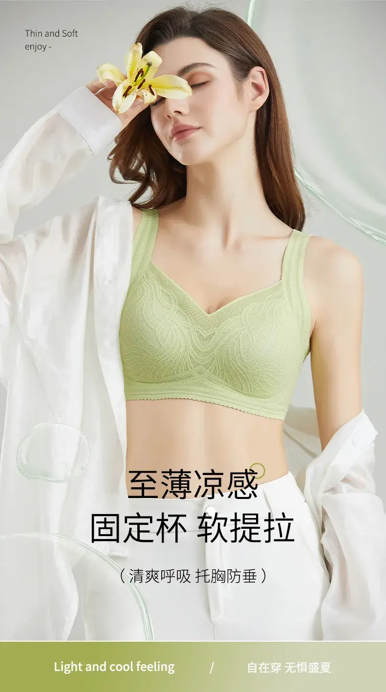 2024 Lace Underwear Women White Anti-Sagging Back Traceless — feature 4
