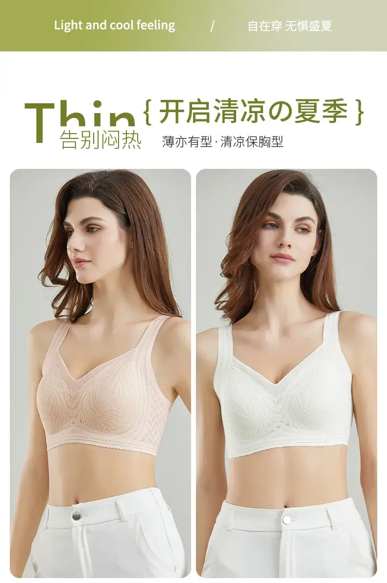 2024 Lace Underwear Women White Anti-Sagging Back Traceless — feature 7