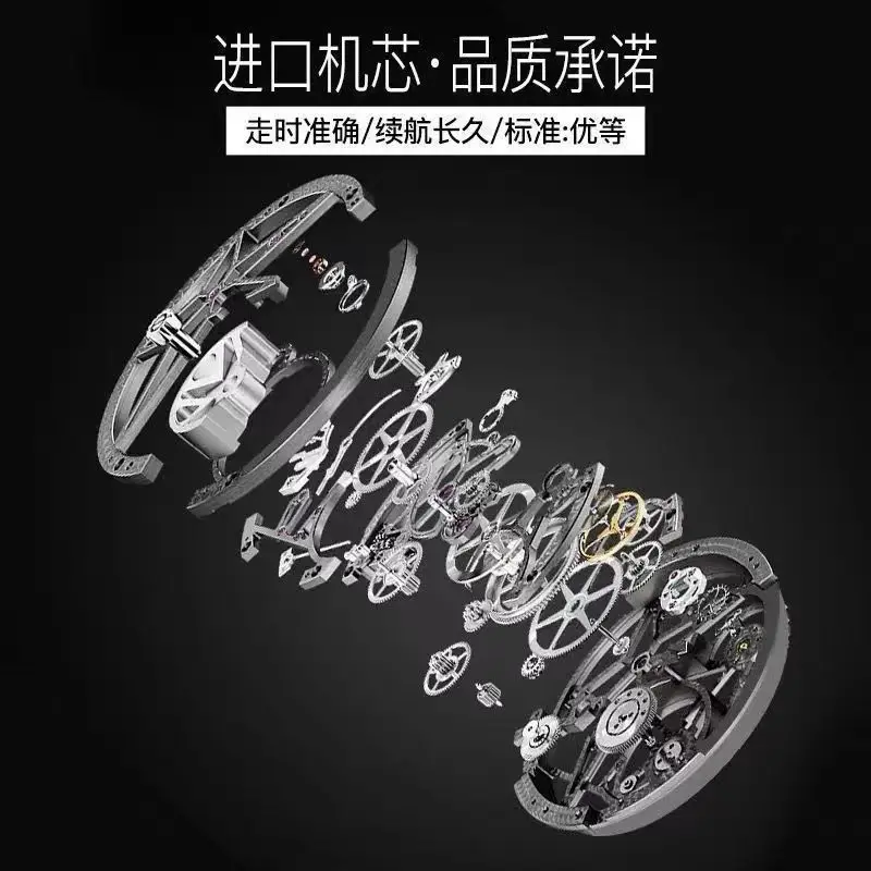 Men's Gold Quartz Watch Dual Calendar Luminous