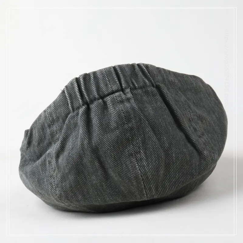 Washed Denim Cotton Octagonal Cap Forward Vintage Cap — feature 12