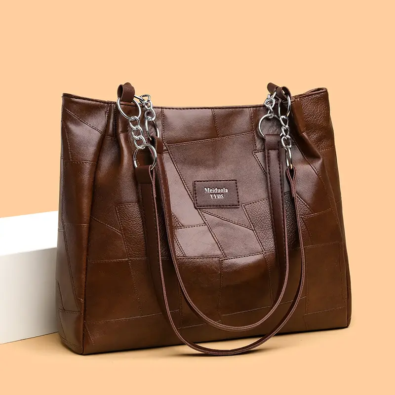 Black Crossbody Tote Bag for Women with Vintage Work - Image 3