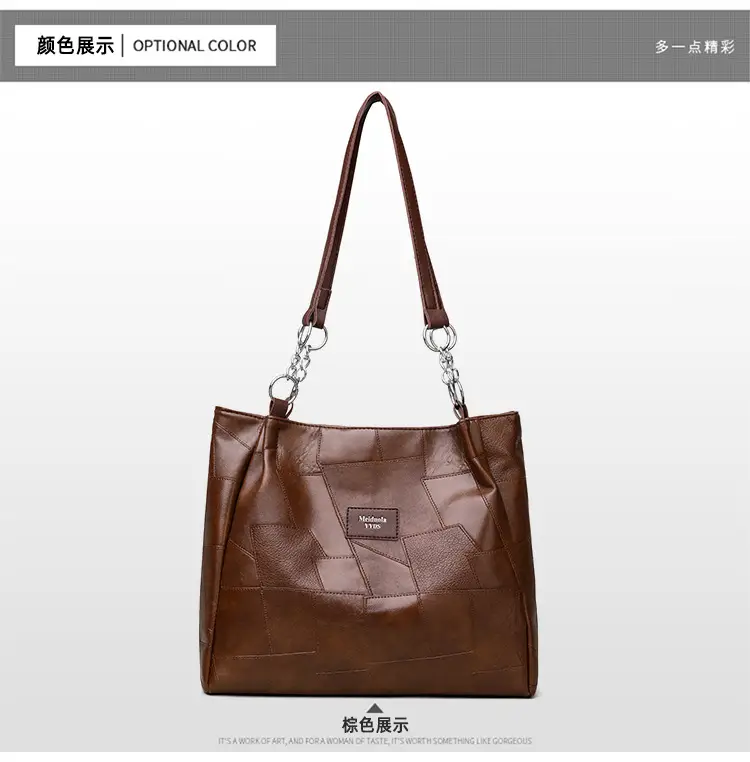 Black Crossbody Tote Bag for Women with Vintage Work — feature 19