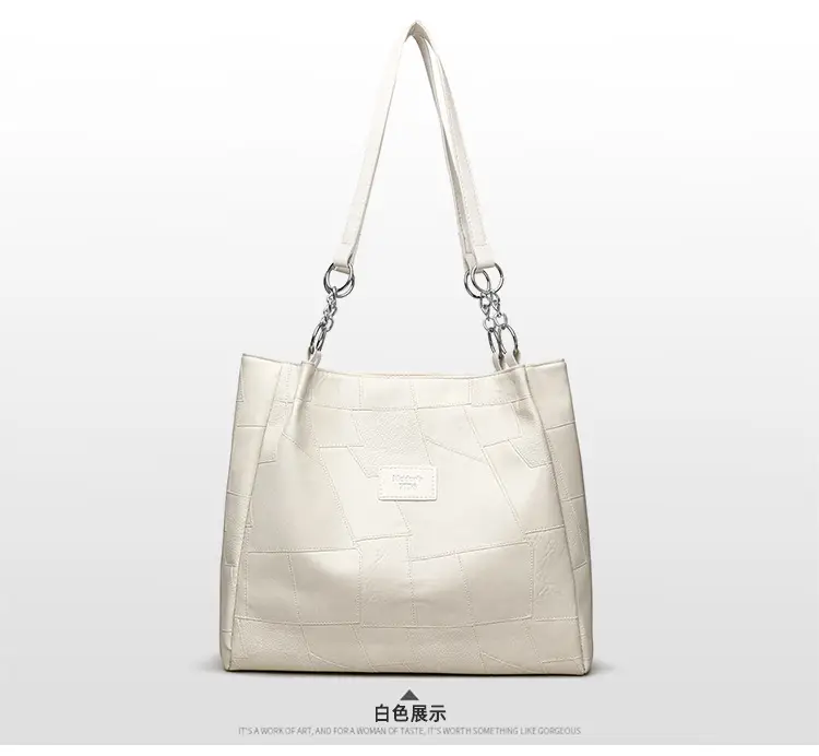 Black Crossbody Tote Bag for Women with Vintage Work — feature 21