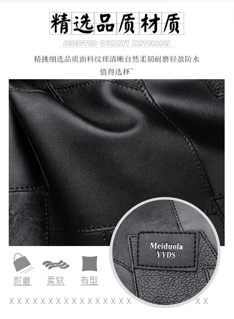 Black Crossbody Tote Bag for Women with Vintage Work — feature 5