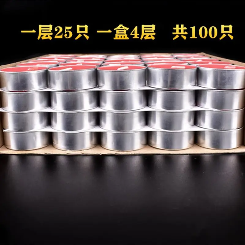 Butter Lamp 4 Hours 100 Aluminum Shell Everlasting Lamp for Buddha, Household Smokeless Candle Lamp, Buddhist Supplies Wholesale