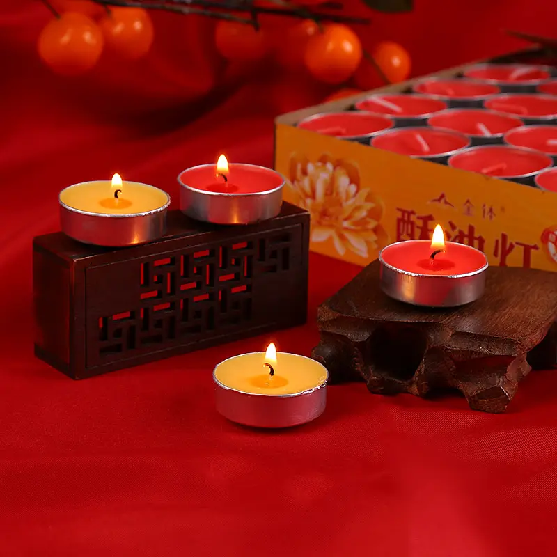 Butter Lamp 4 Hours 100 Aluminum Shell Everlasting Lamp for Buddha, Household Smokeless Candle Lamp, Buddhist Supplies Wholesale