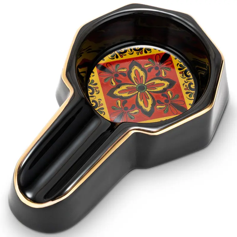 Eggplant Dragon Cigar Ashtray Ceramic Painted Personalized European Large Caliber Single Convenient Cigar Ashtray