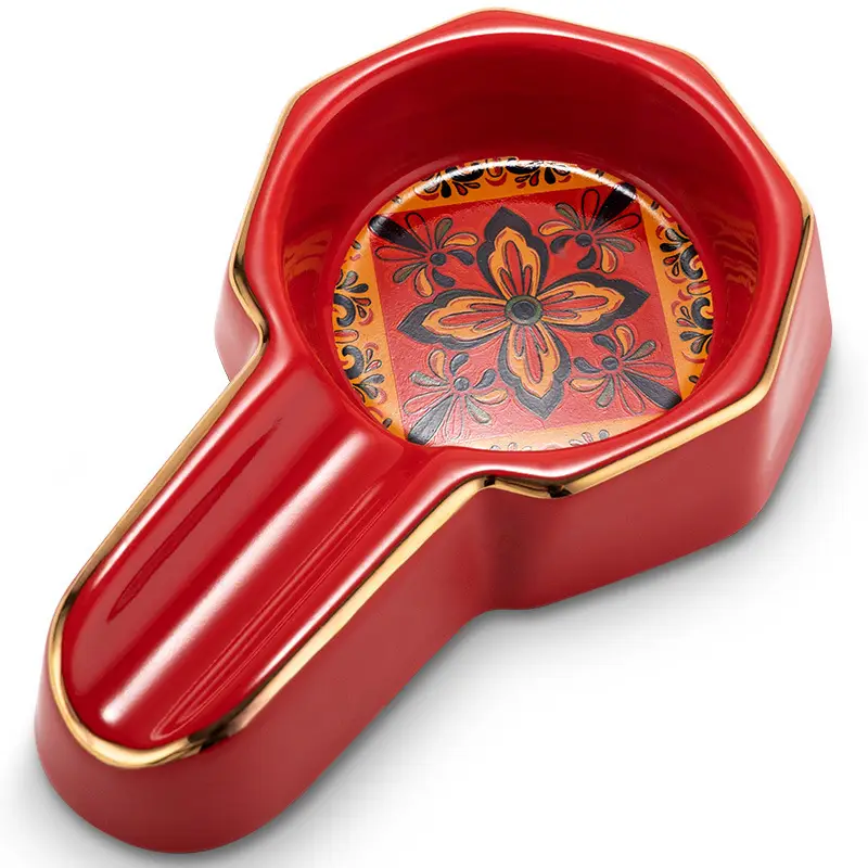 Eggplant Dragon Cigar Ashtray Ceramic Painted Personalized European Large Caliber Single Convenient Cigar Ashtray