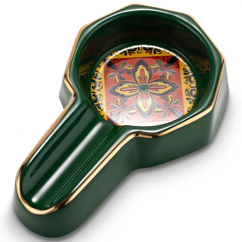 Eggplant Dragon Cigar Ashtray Ceramic Painted Personalized European Large Caliber Single Convenient Cigar Ashtray