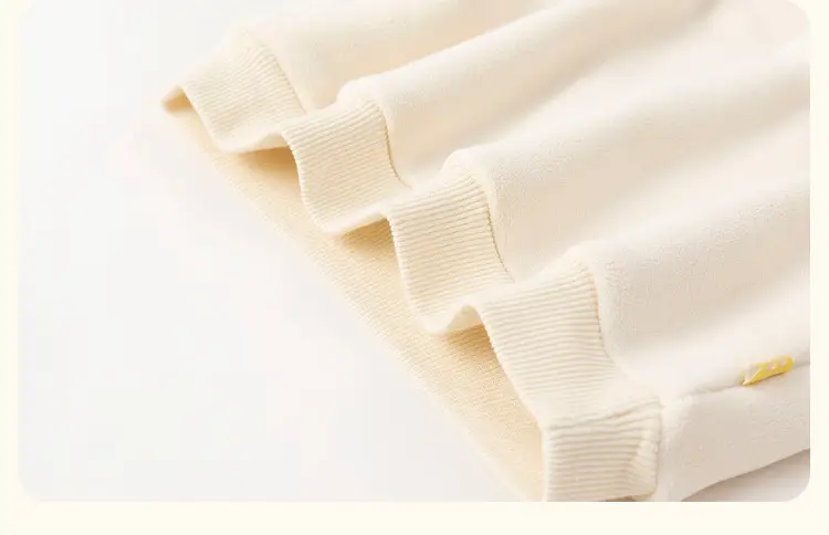 Dudu Children's Beige Fleece Pants with Bear Embroidery — feature 29