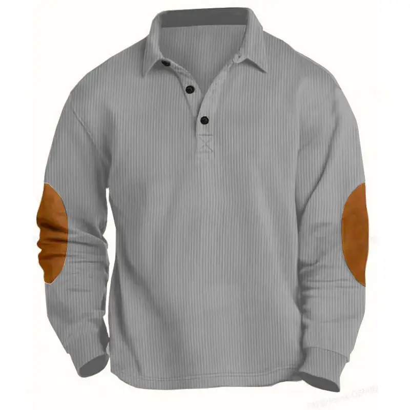 Men's Long Sleeve Polo Shirt Navy Blue Collar 2026 — feature 20