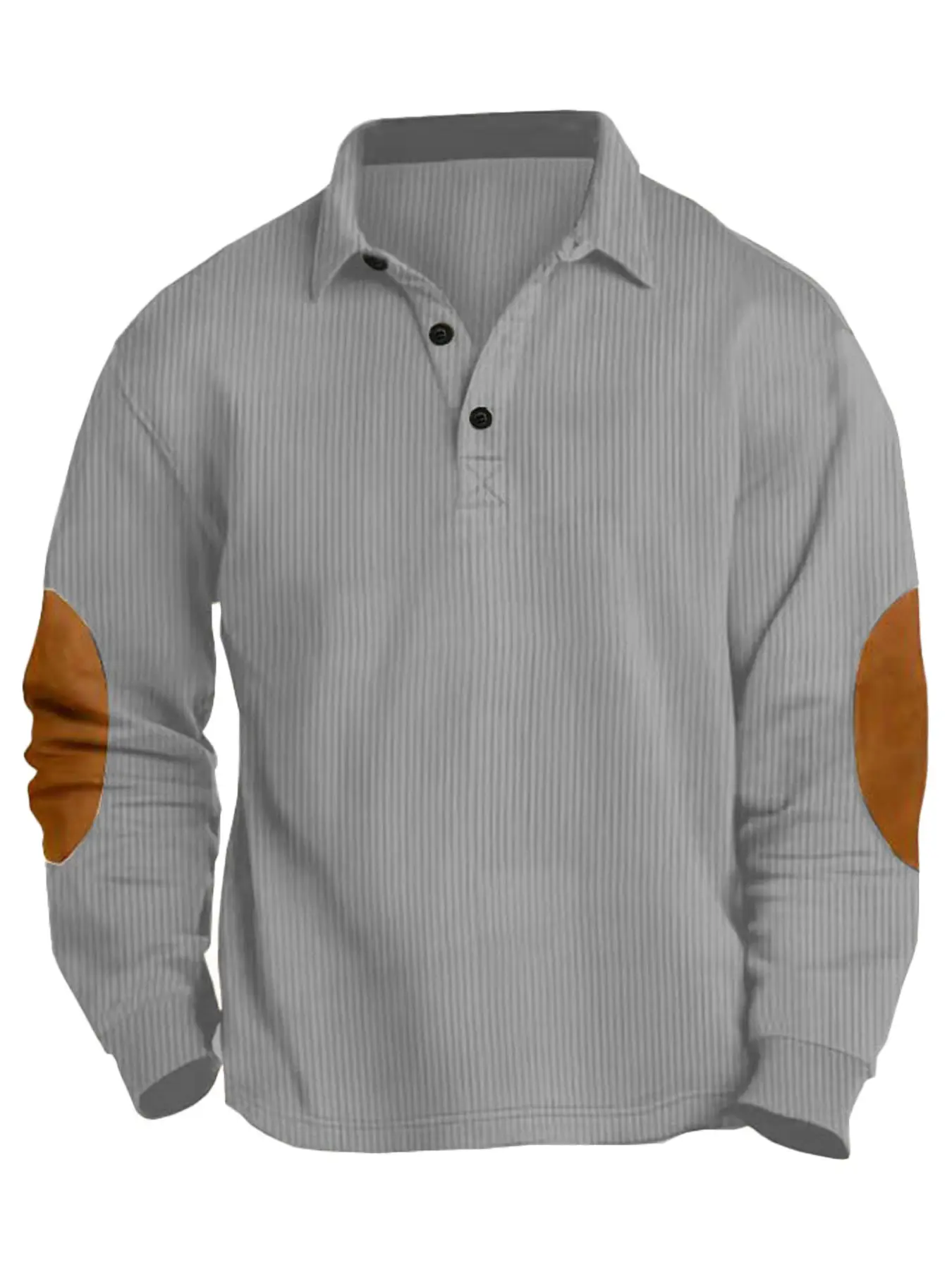Men's Long Sleeve Polo Shirt Navy Blue Collar 2026 - Image 2