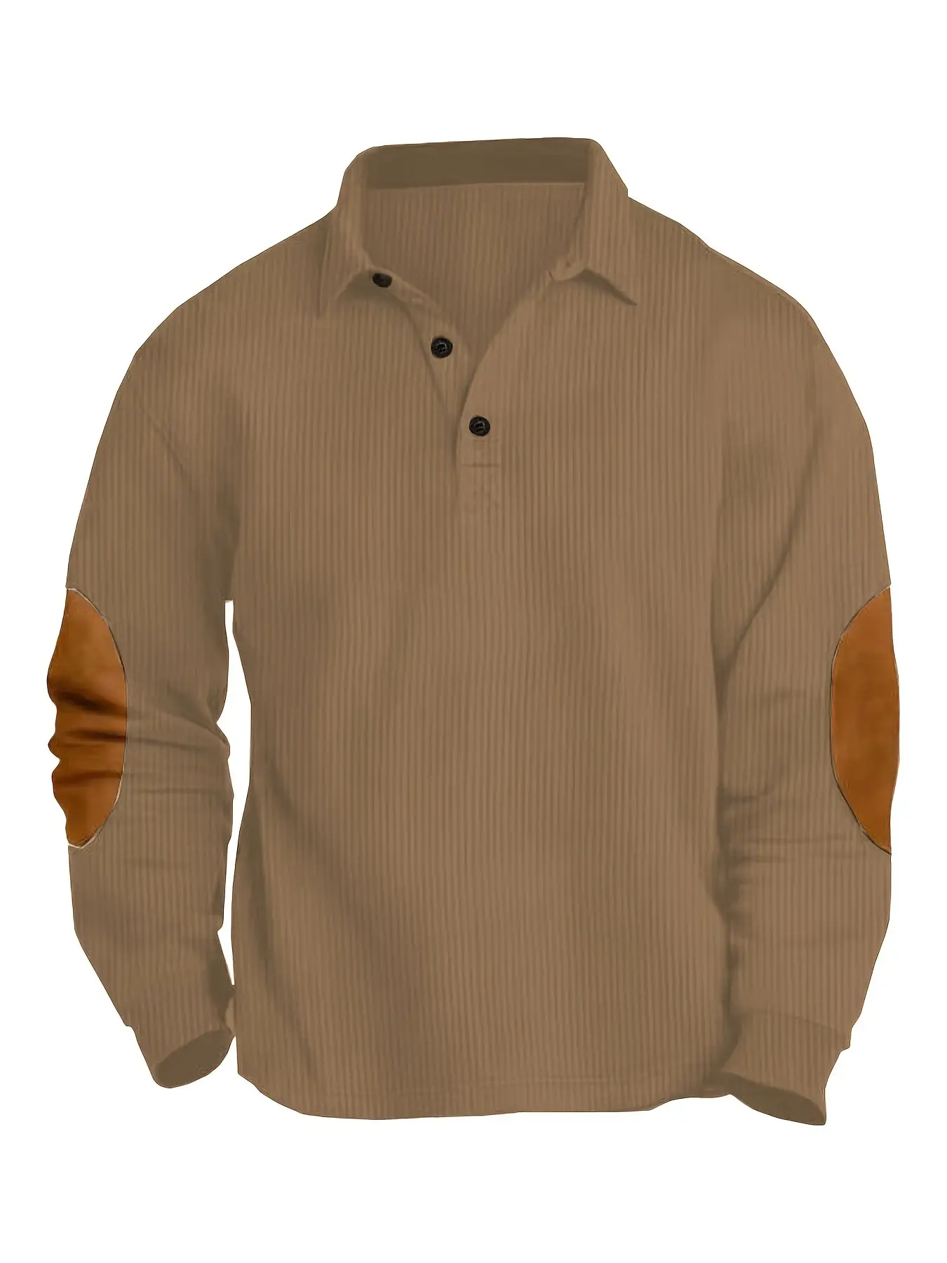 Men's Long Sleeve Polo Shirt Navy Blue Collar 2026 - Image 3