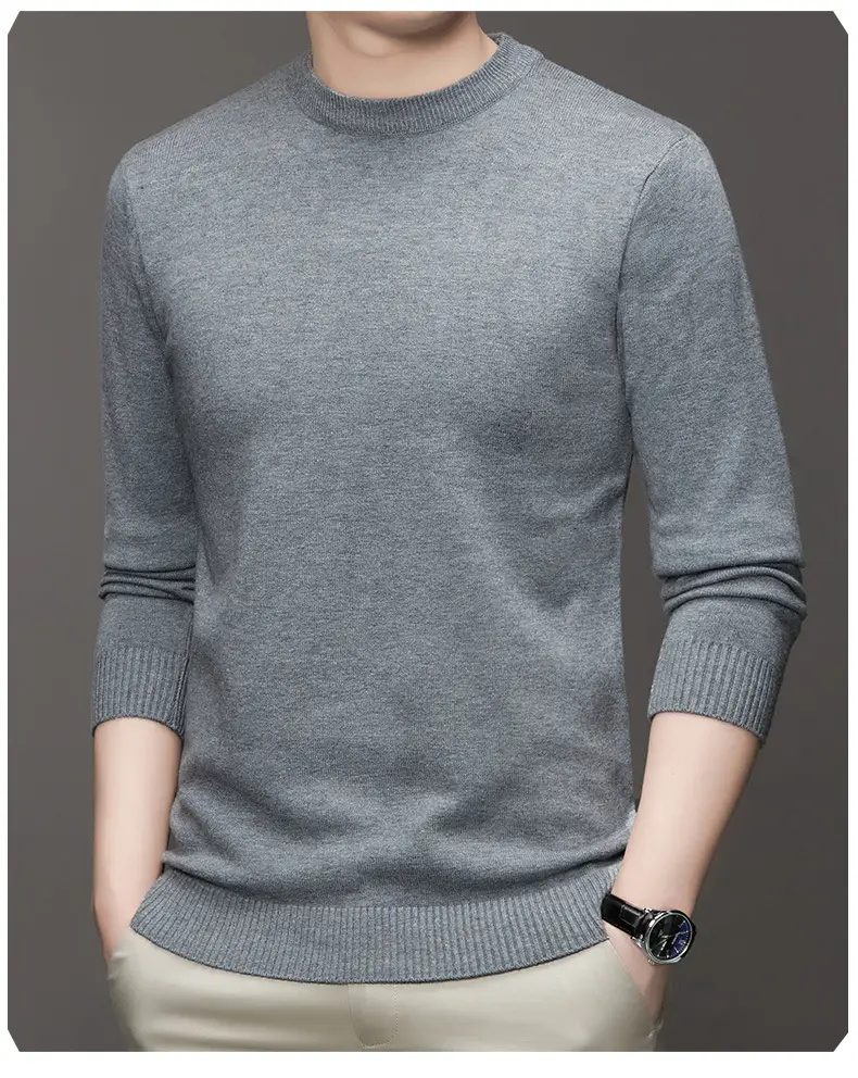 Men's Maroon Knitted Long Sleeve Sweater 2025 — feature 10