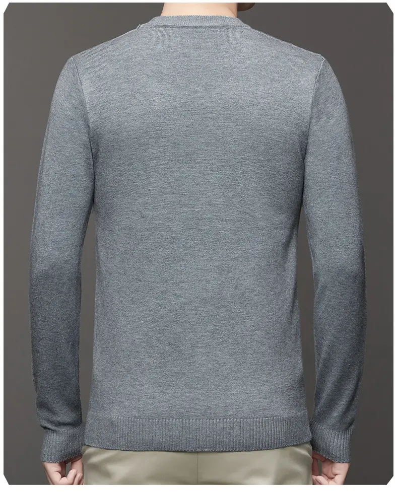Men's Maroon Knitted Long Sleeve Sweater 2025 — feature 11