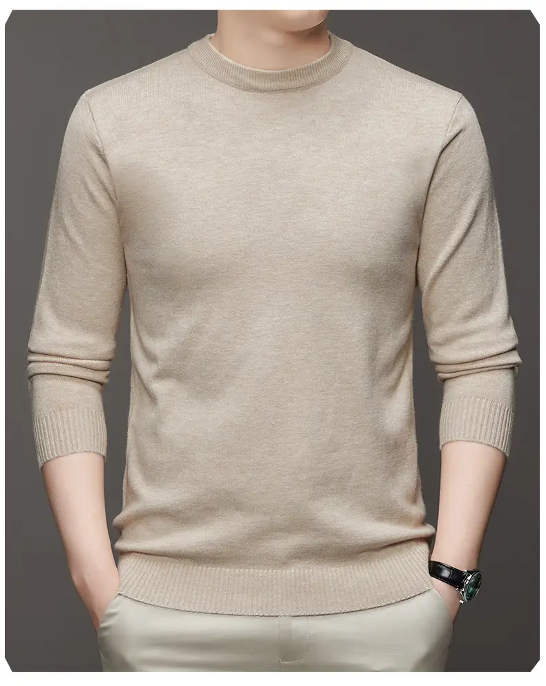 Men's Maroon Knitted Long Sleeve Sweater 2025 — feature 14