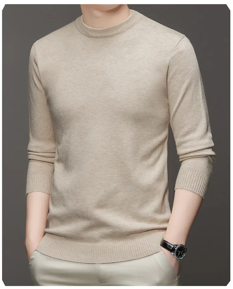Men's Maroon Knitted Long Sleeve Sweater 2025 — feature 15