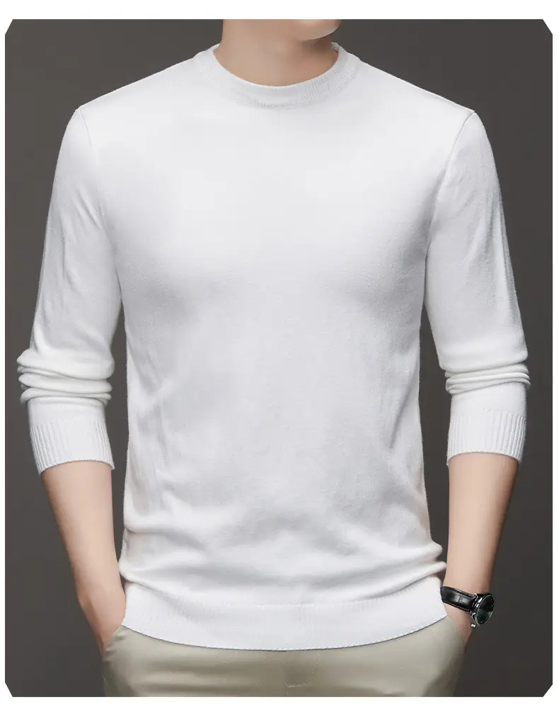 Men's Maroon Knitted Long Sleeve Sweater 2025 — feature 16