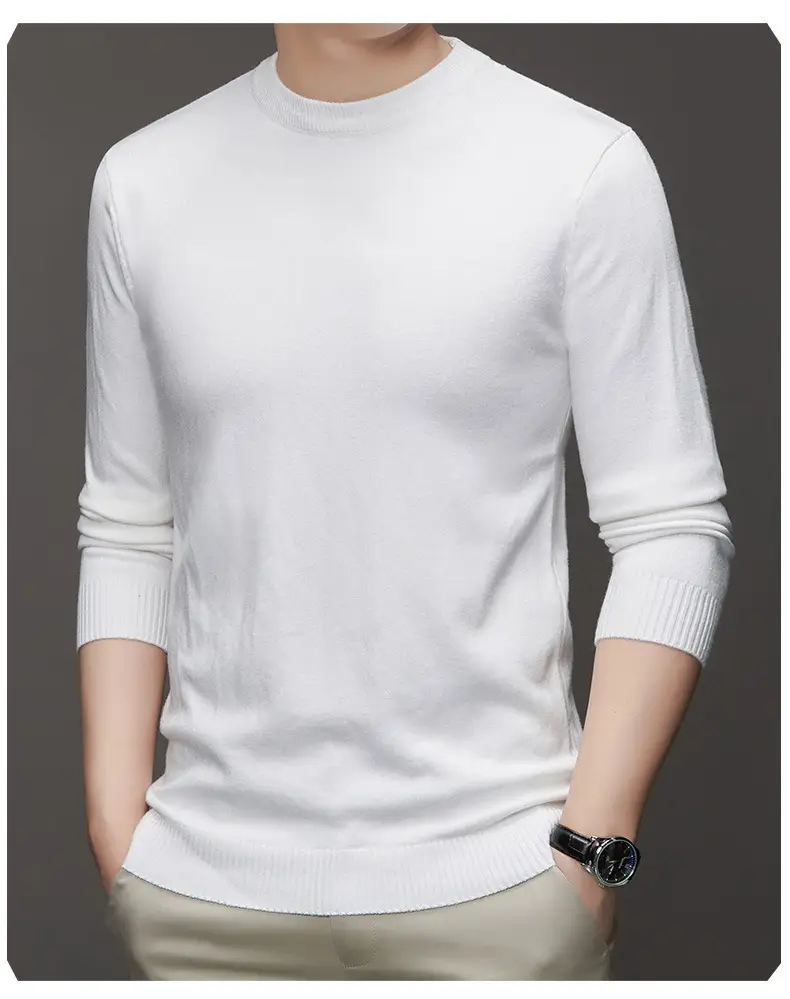 Men's Maroon Knitted Long Sleeve Sweater 2025 — feature 17