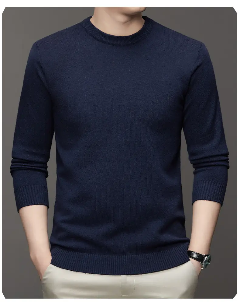 Men's Maroon Knitted Long Sleeve Sweater 2025 — feature 20