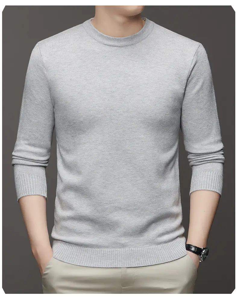 Men's Maroon Knitted Long Sleeve Sweater 2025 — feature 22