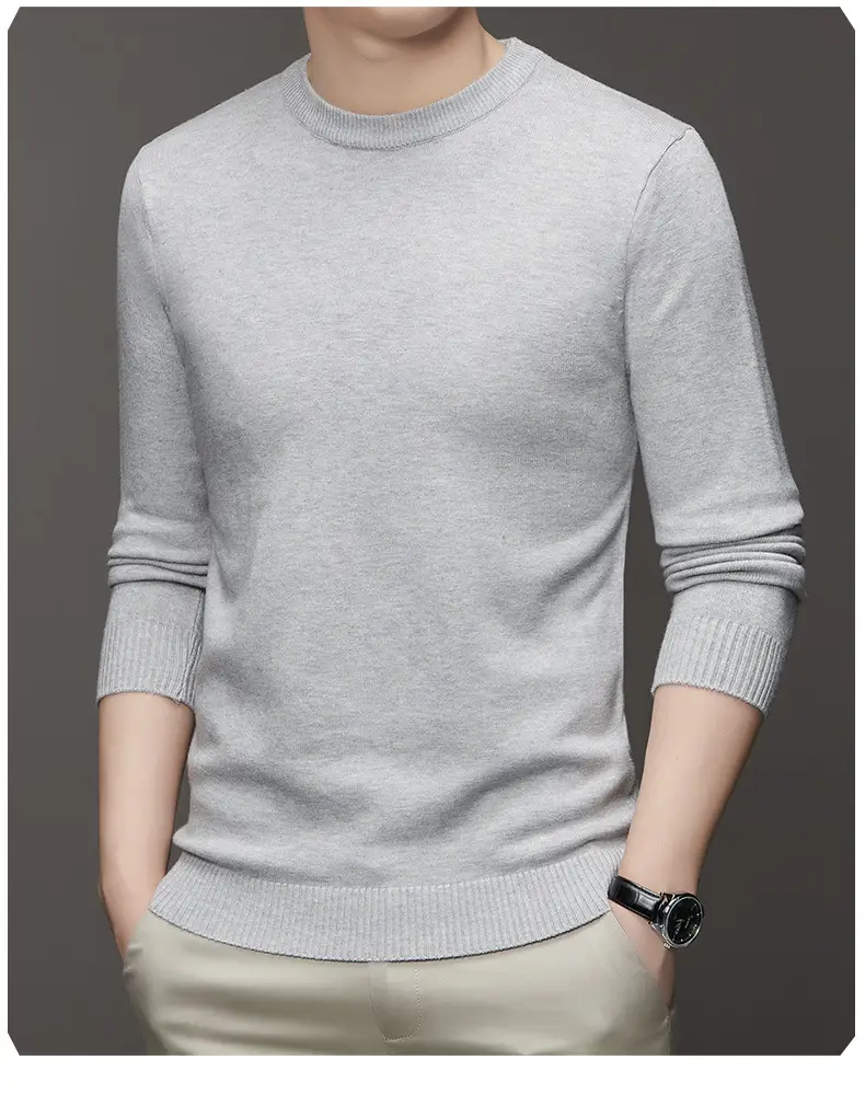Men's Maroon Knitted Long Sleeve Sweater 2025 — feature 23