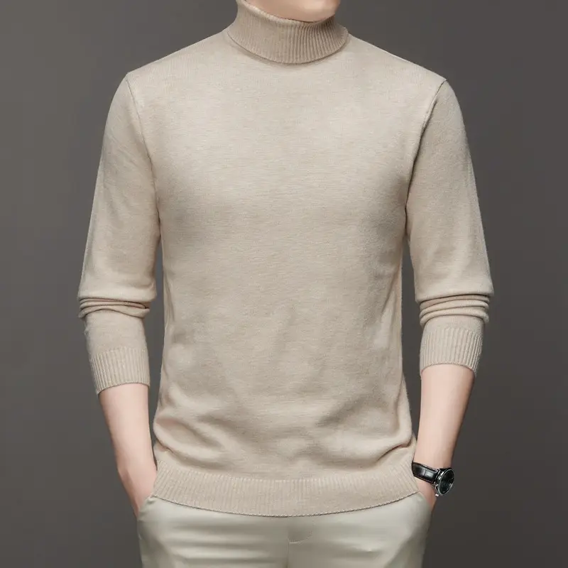 Men's Maroon Knitted Long Sleeve Sweater 2025