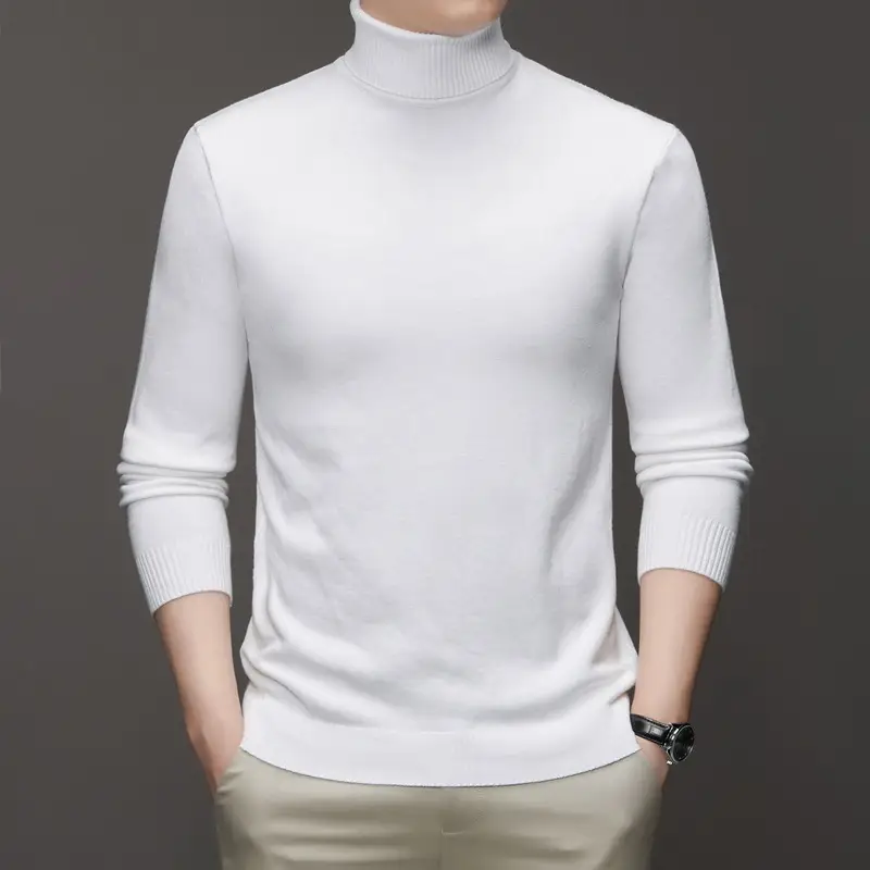 Men's Maroon Knitted Long Sleeve Sweater 2025