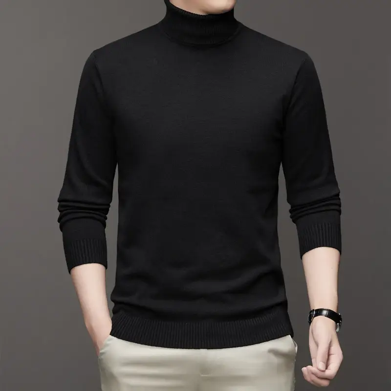 Men's Maroon Knitted Long Sleeve Sweater 2025